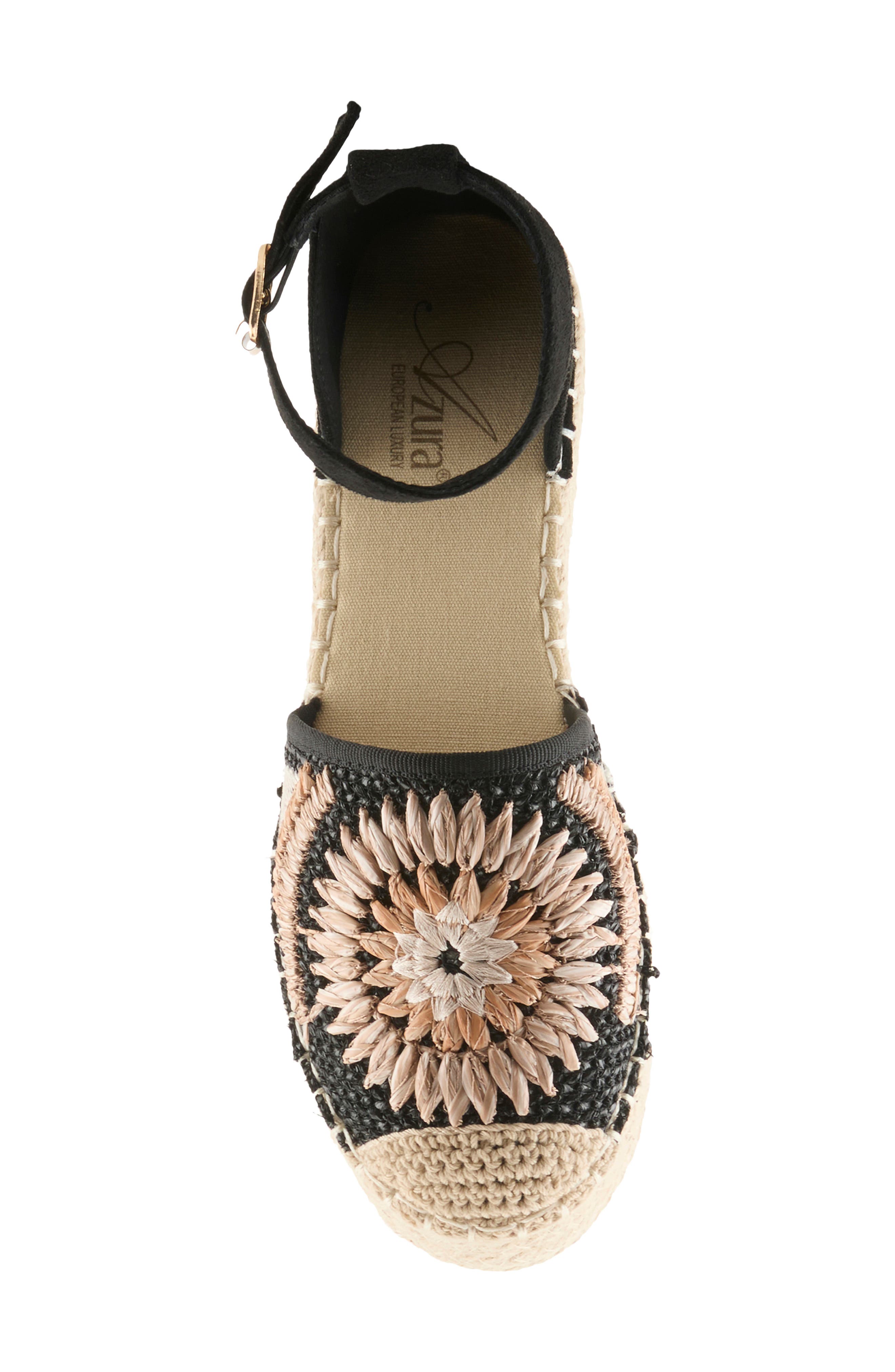 AZURA BY SPRING STEP Endless Luv Espadrille Platform Sandal, Alternate, color, Black Multi