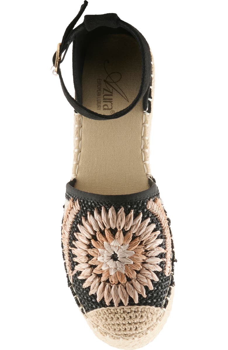 AZURA BY SPRING STEP Endless Luv Espadrille Platform Sandal, Alternate, color, Black Multi