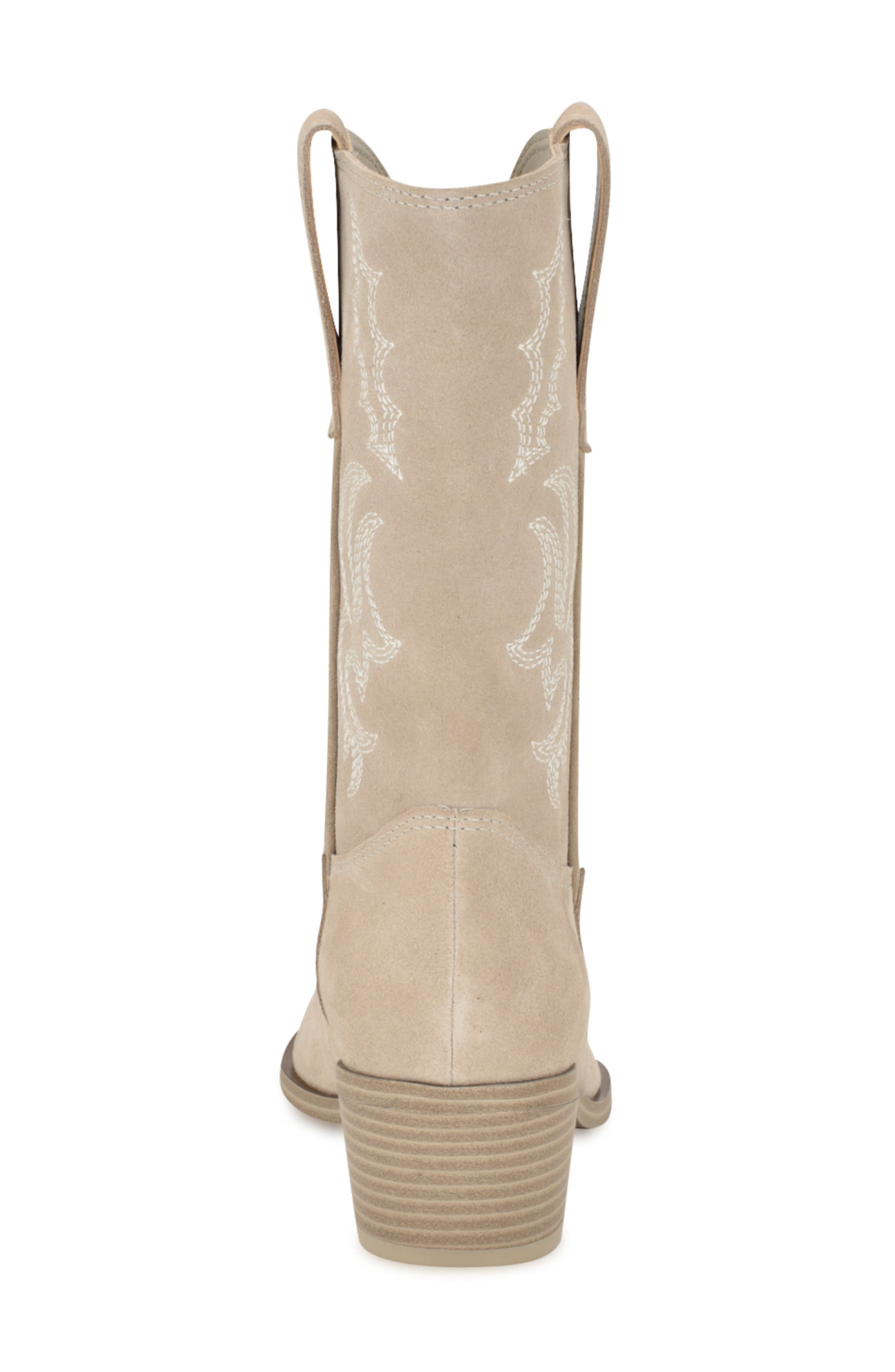 Yodown Pointed Toe Western Boot, Alternate, color, LIGHT GREY