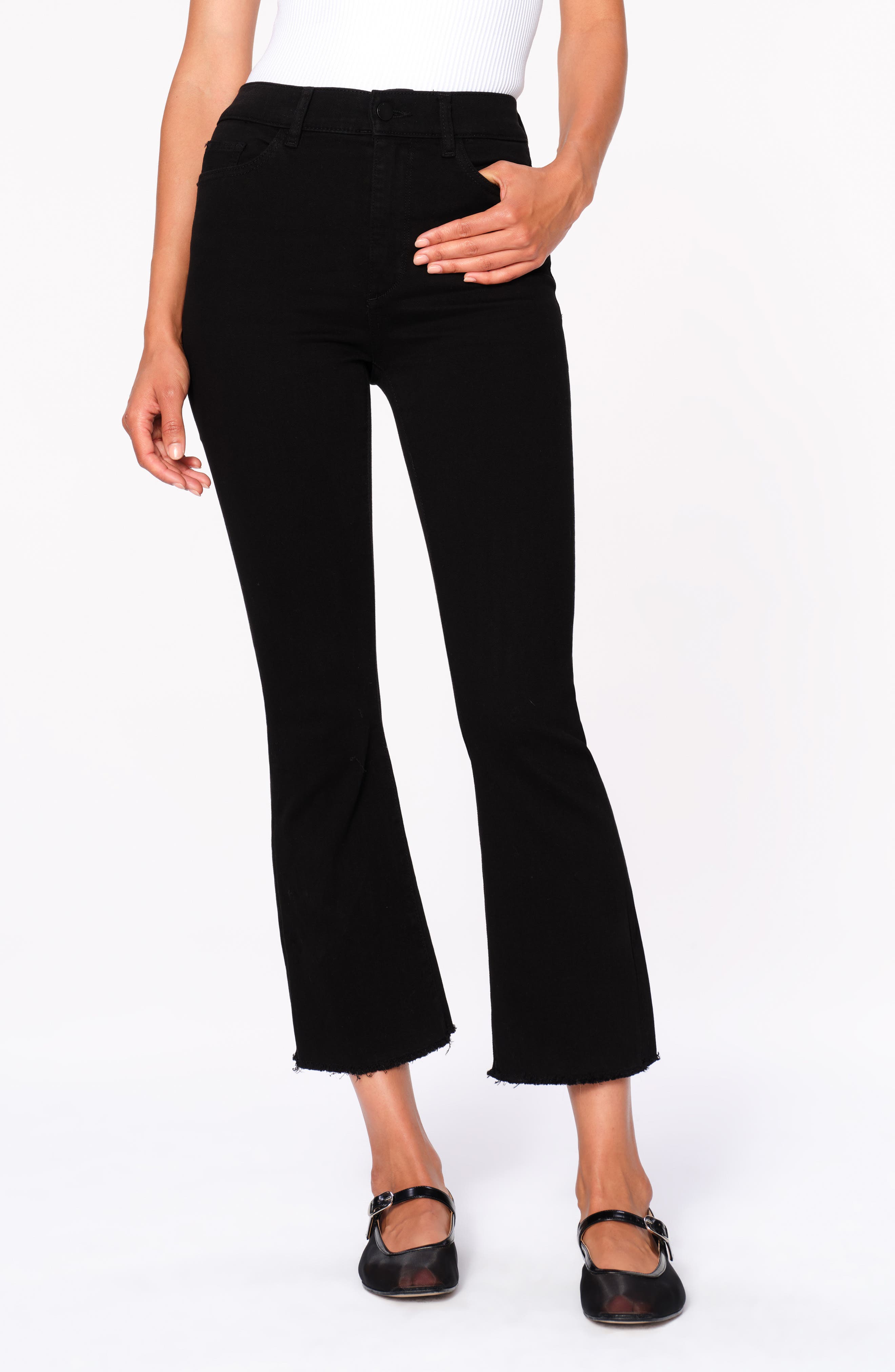 DL1961 Bridget Instasculpt High Waist Crop Bootcut Jeans