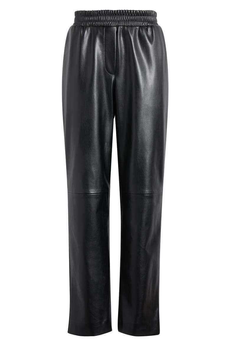Madelyn Faux Leather Pants, Alternate, color, NOIR