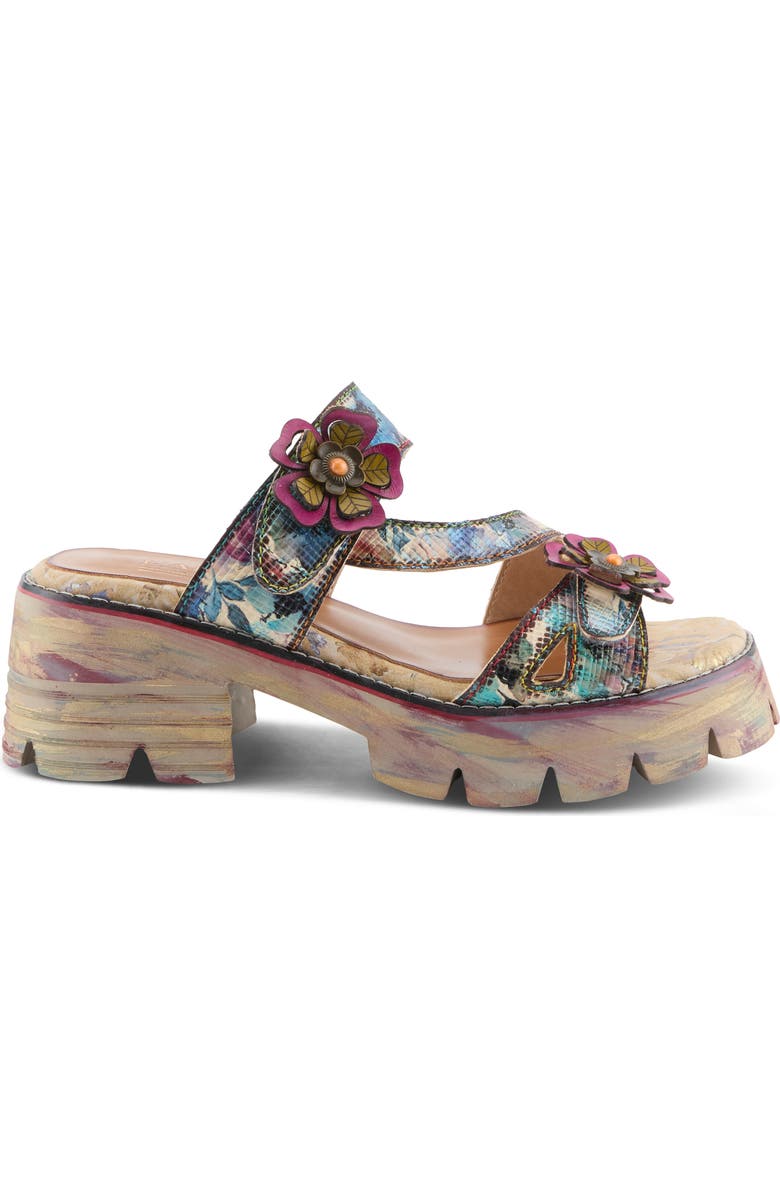 L'Artiste by Spring Step Myrina Platform Slide Sandal, Alternate, color, Plum Multi