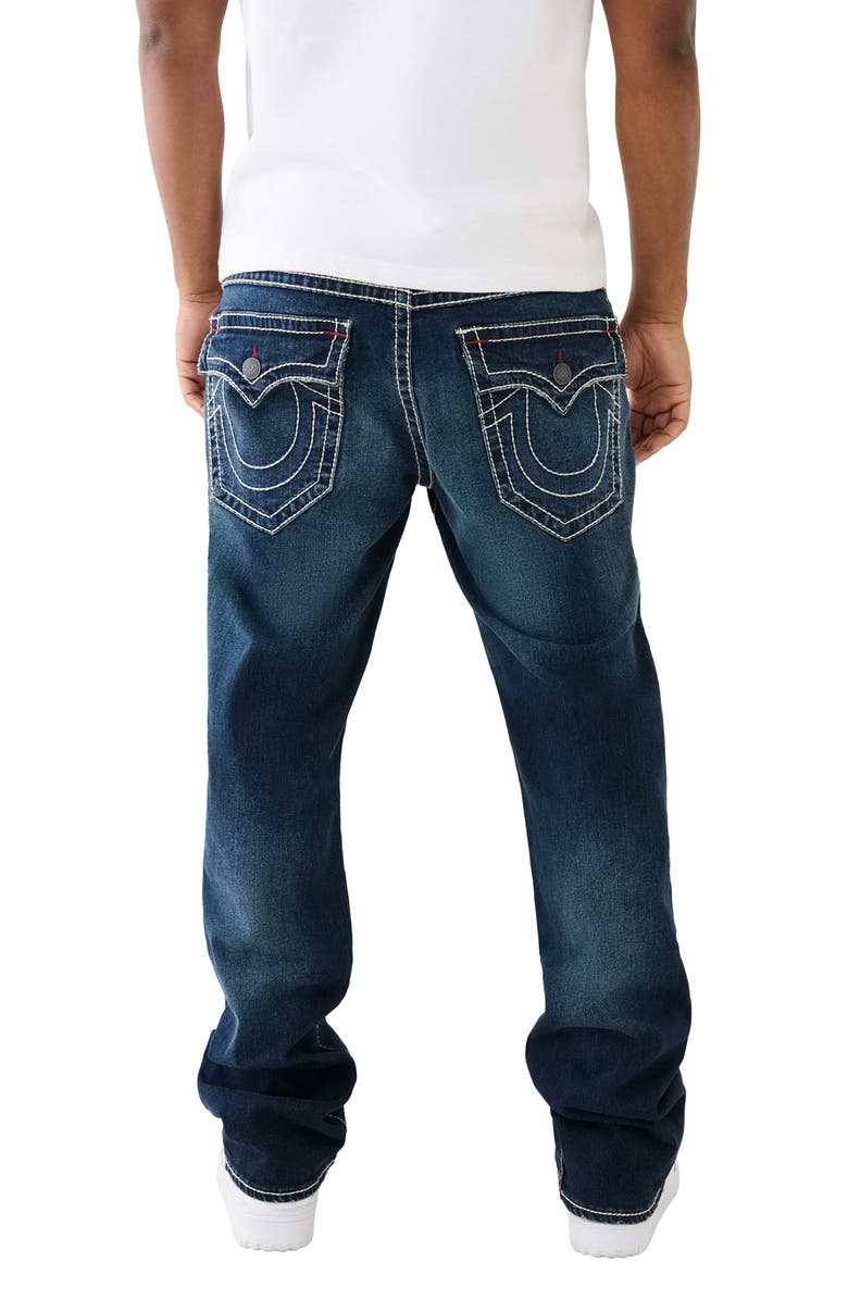 True Religion Brand Jeans Ricky Big T Flap Straight Leg Jeans, Alternate, color, 