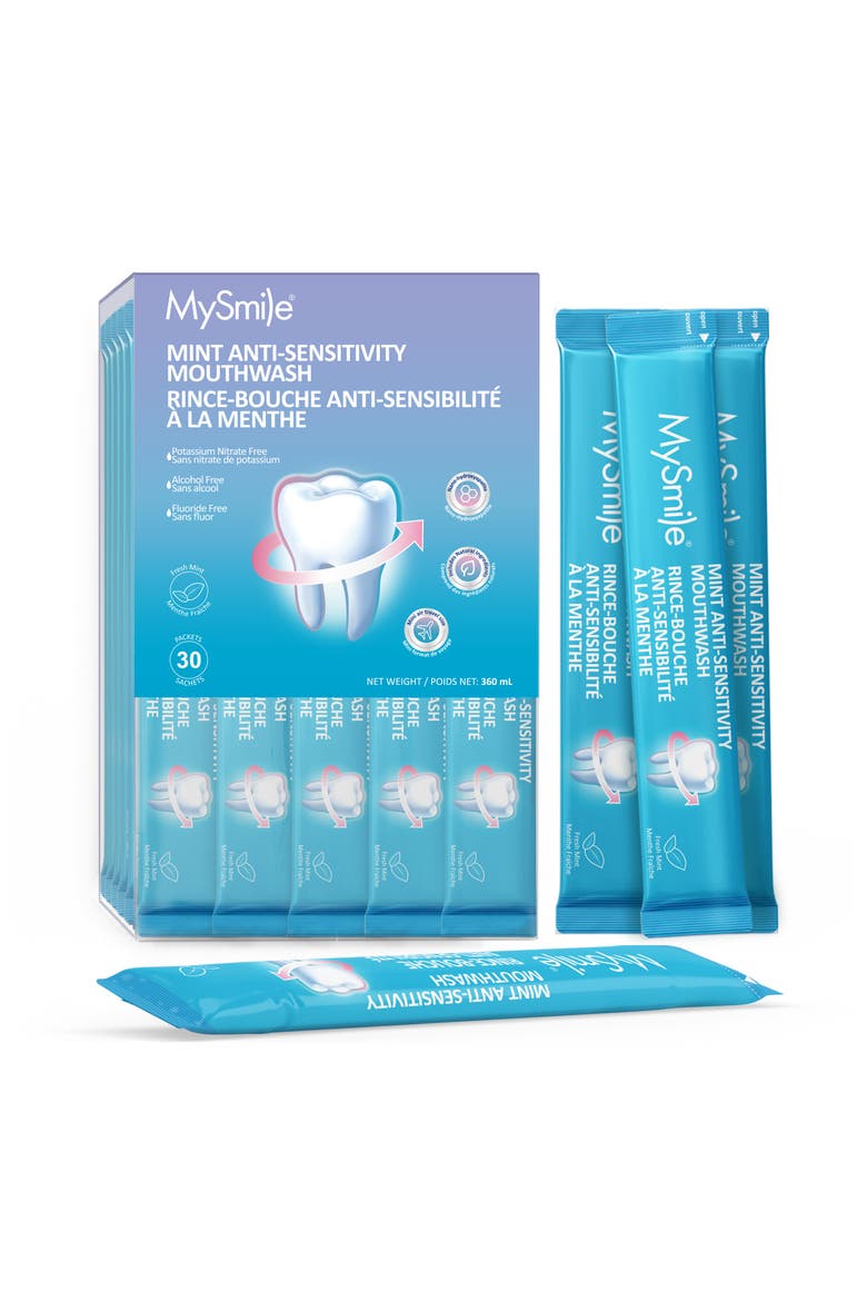 Nano-Hydroxyapatite Portable Mouthwash for Sensitive Teeth, Main, color, Light Blue