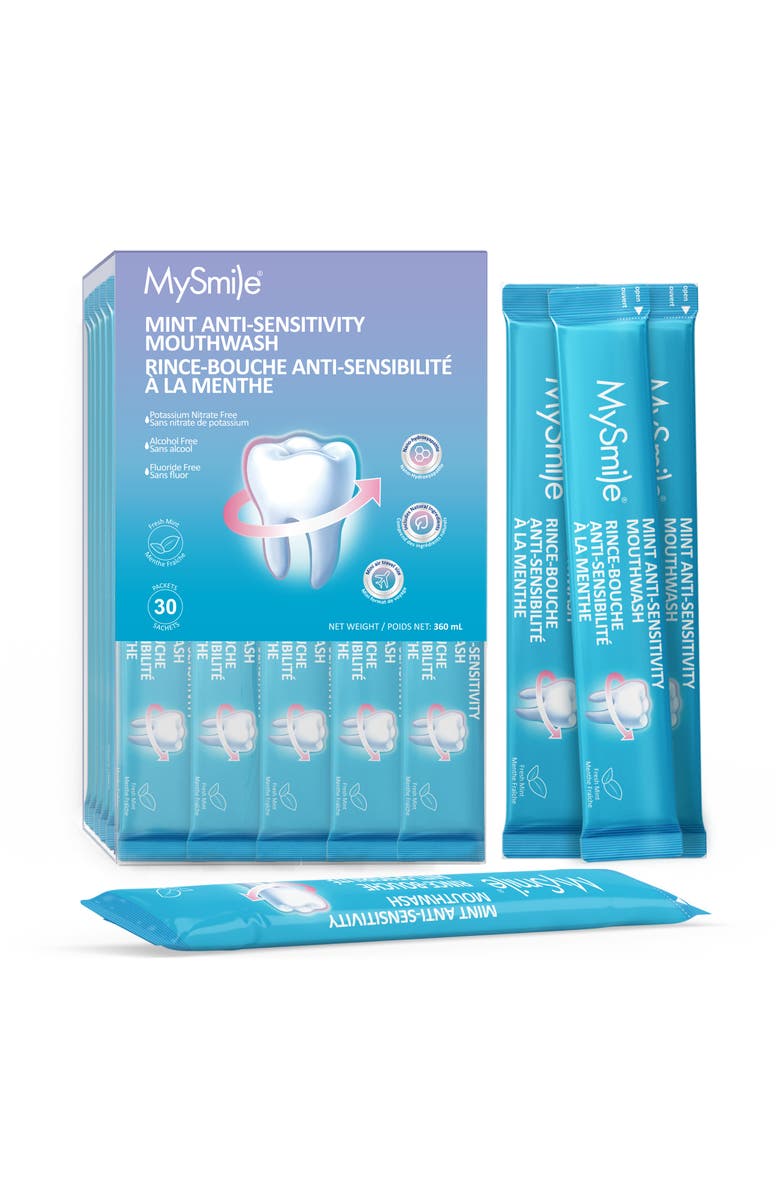 MySmile Nano-Hydroxyapatite Portable Mouthwash for Sensitive Teeth, Main, color, Light Blue