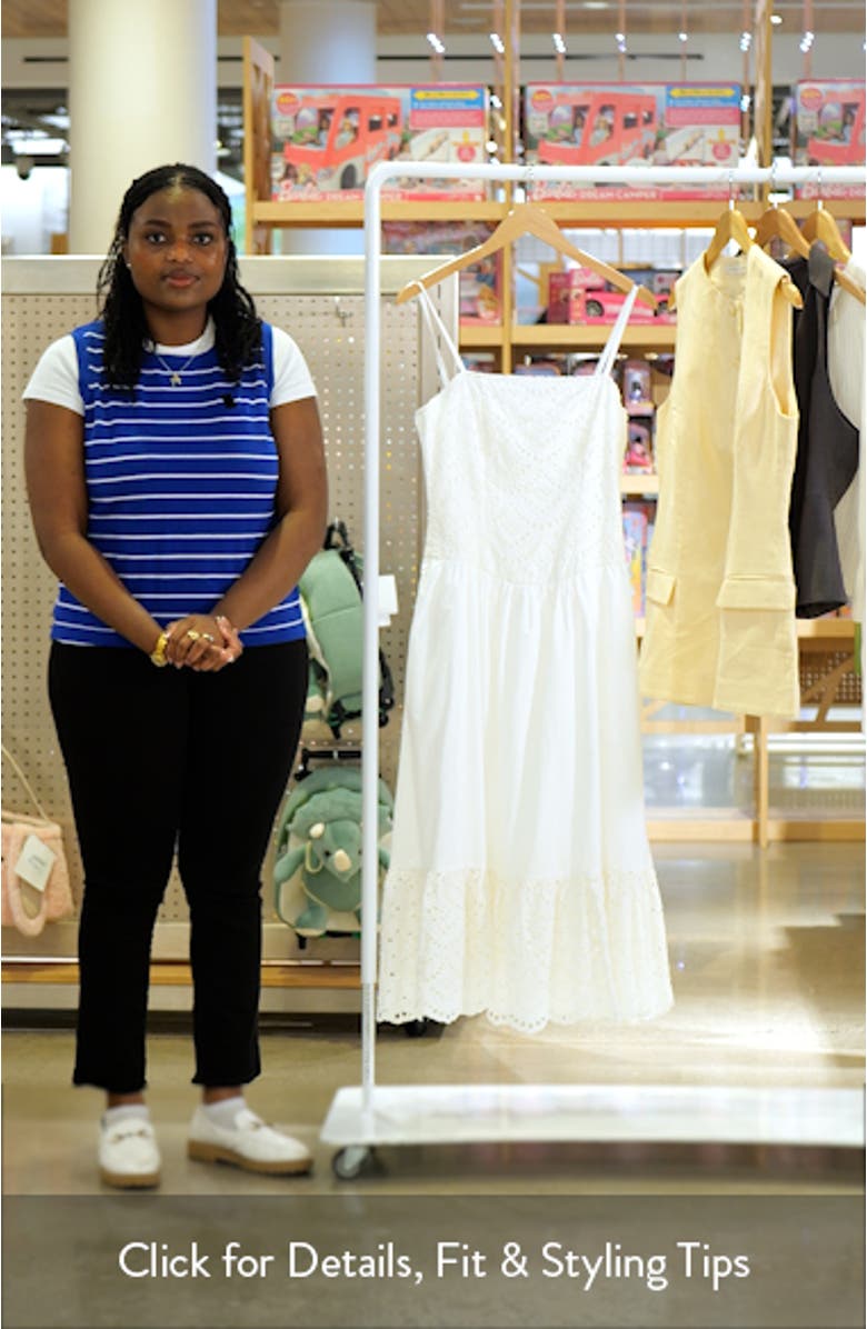 Nathalia Eyelet Embroidered Cotton Midi Dress