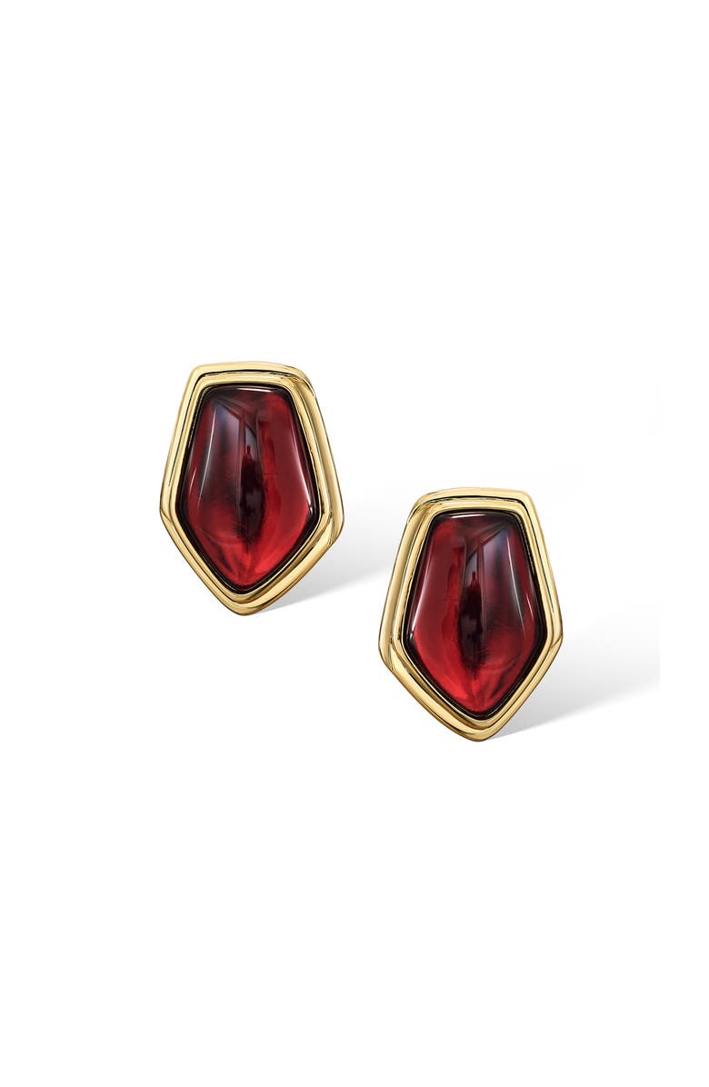 RC RETRO CHIC Rome Velvet Earrings, Main, color, Red & Gold