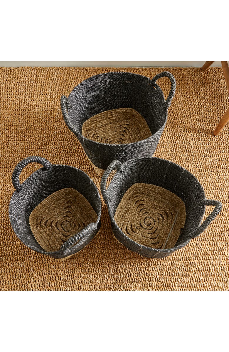 Napa Home & Garden Madura Market Baskets Set of 3, Alternate, color, Black