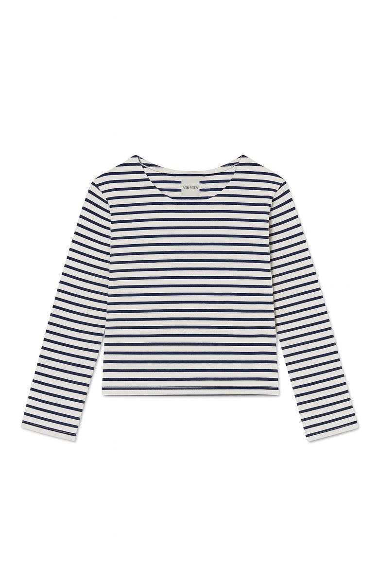 Camille Striped Top, Main, color, CLASSIC NAVY STRIPE