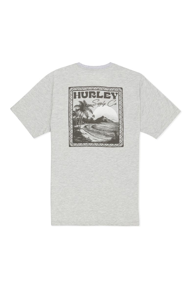 Island Scape Cotton Graphic T-Shirt, Alternate, color, DARK GREY HEATHER