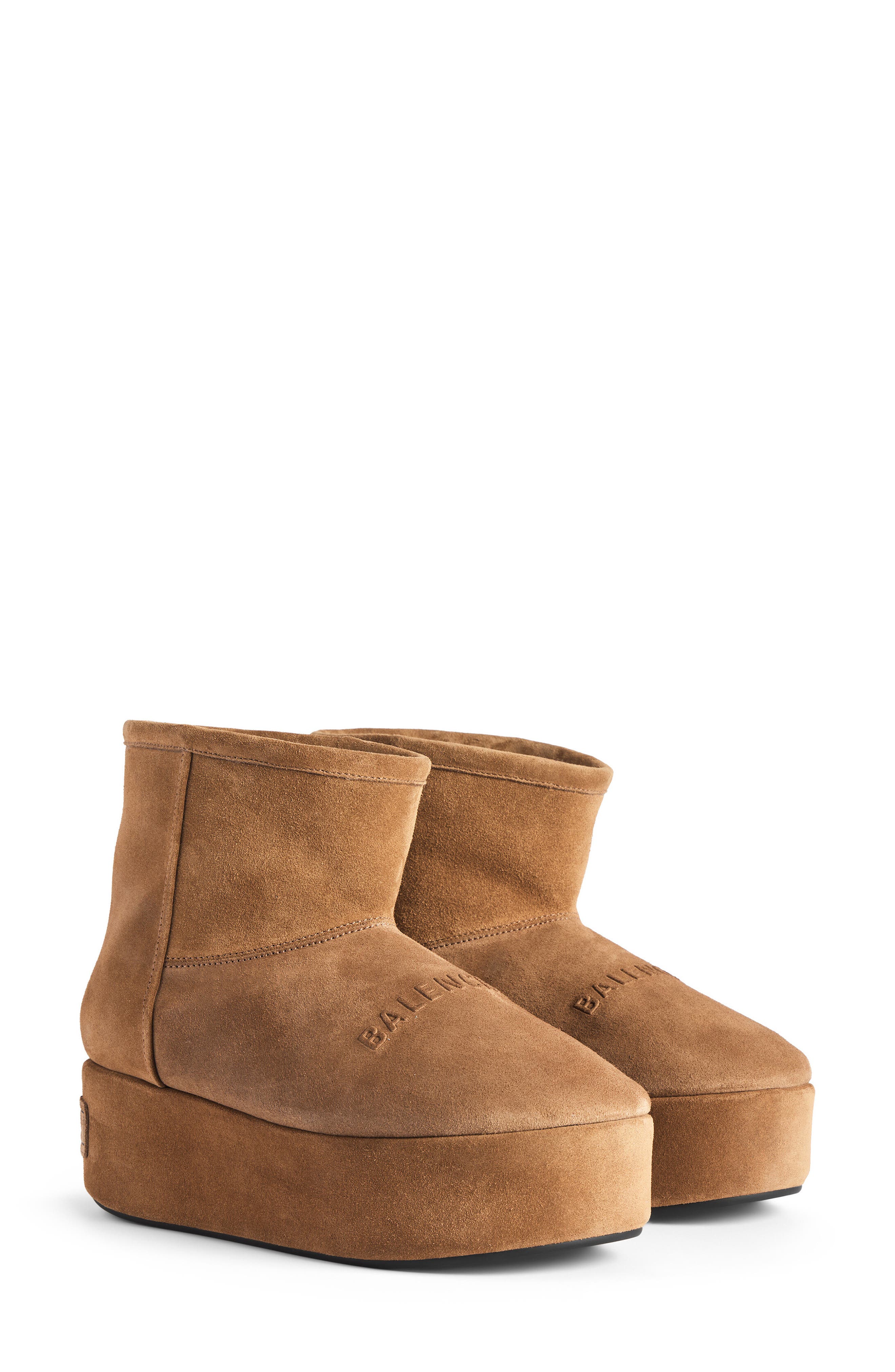 Balenciaga Alaska Platform Bootie, Main, color, 2200 Brown/ White