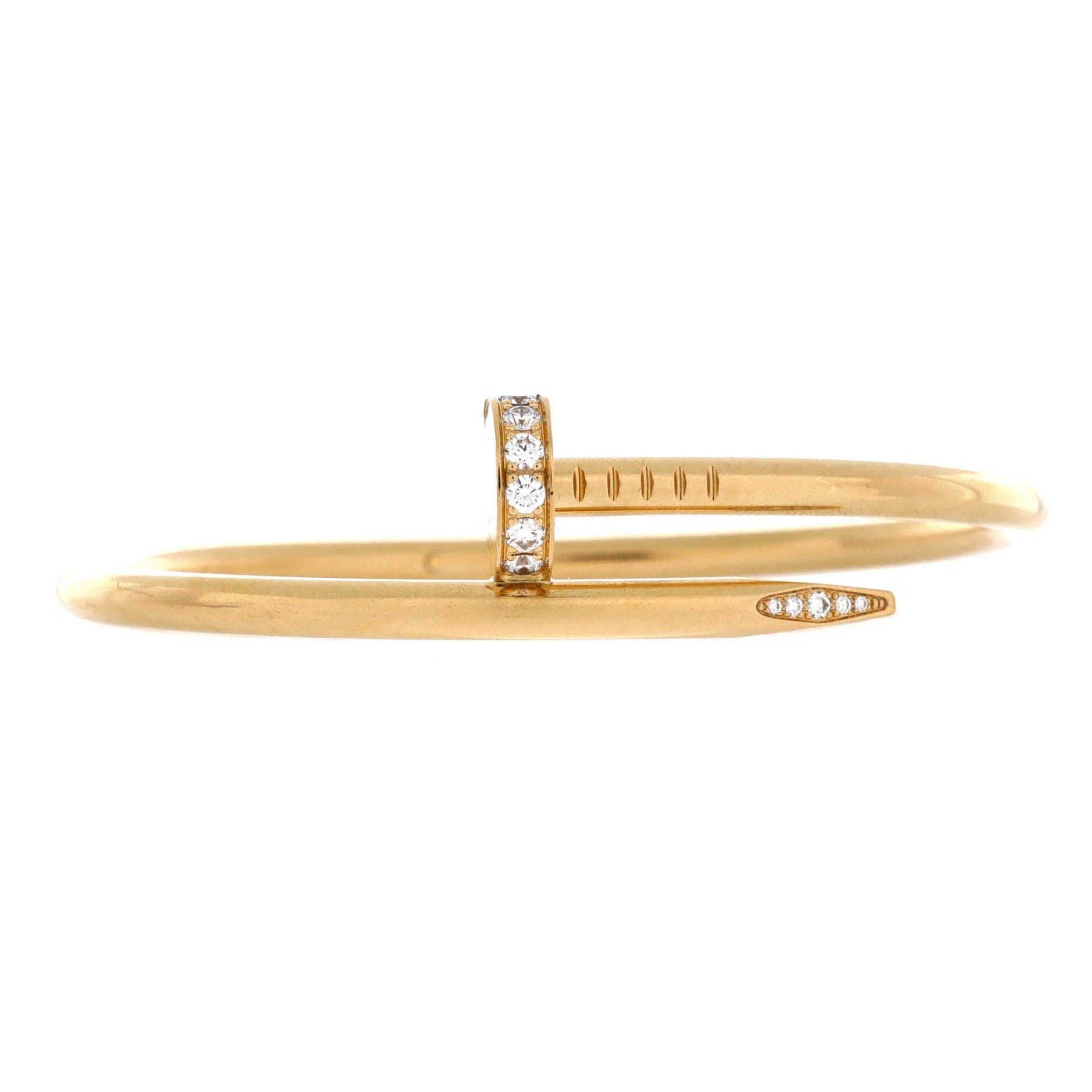 Juste un Clou Bracelet 18K Yellow Gold with Diamonds Classic, Main, color, Metallic Gold