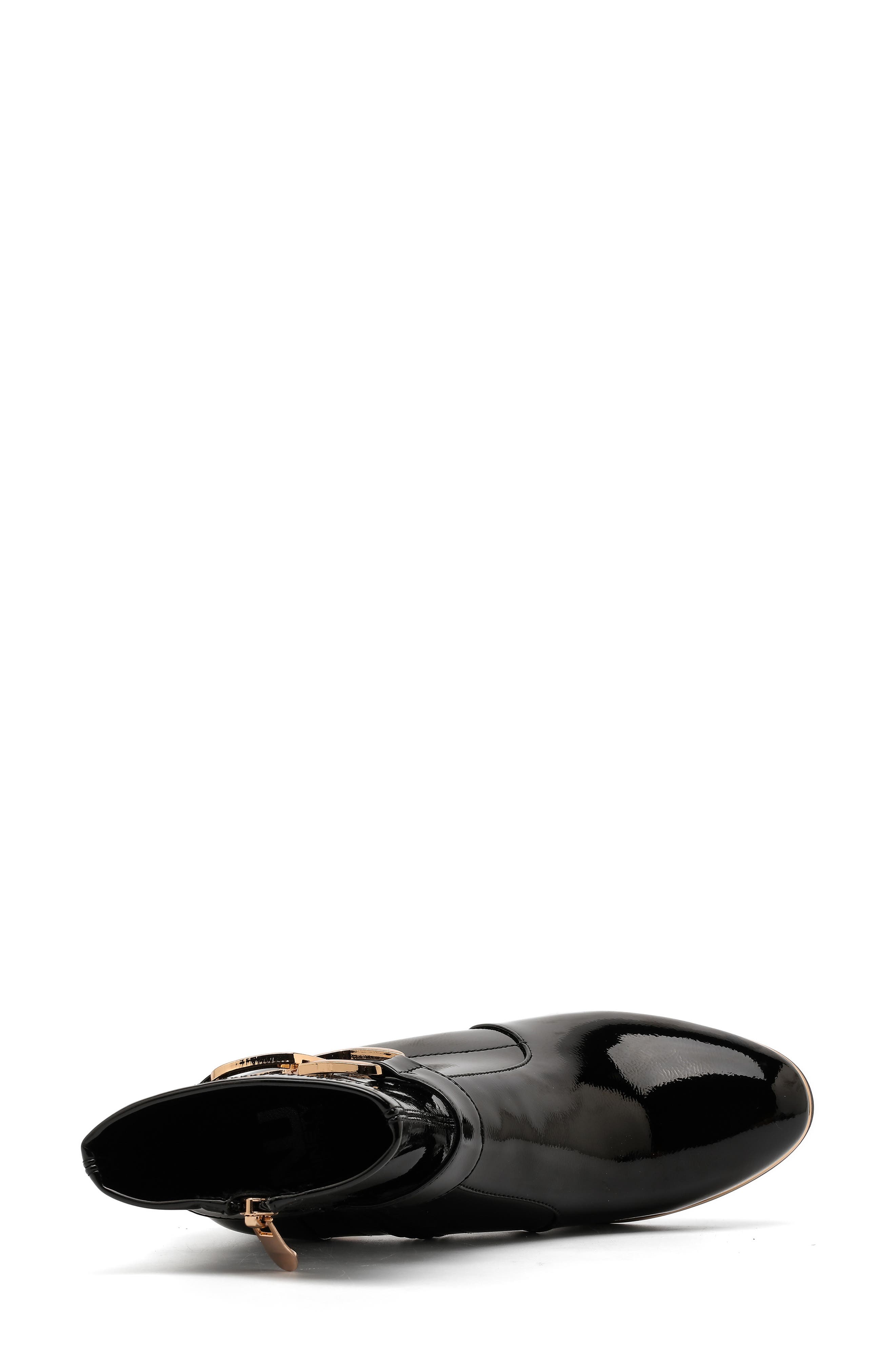 Talissa Faux Leather Bootie, Alternate, color, BLACK