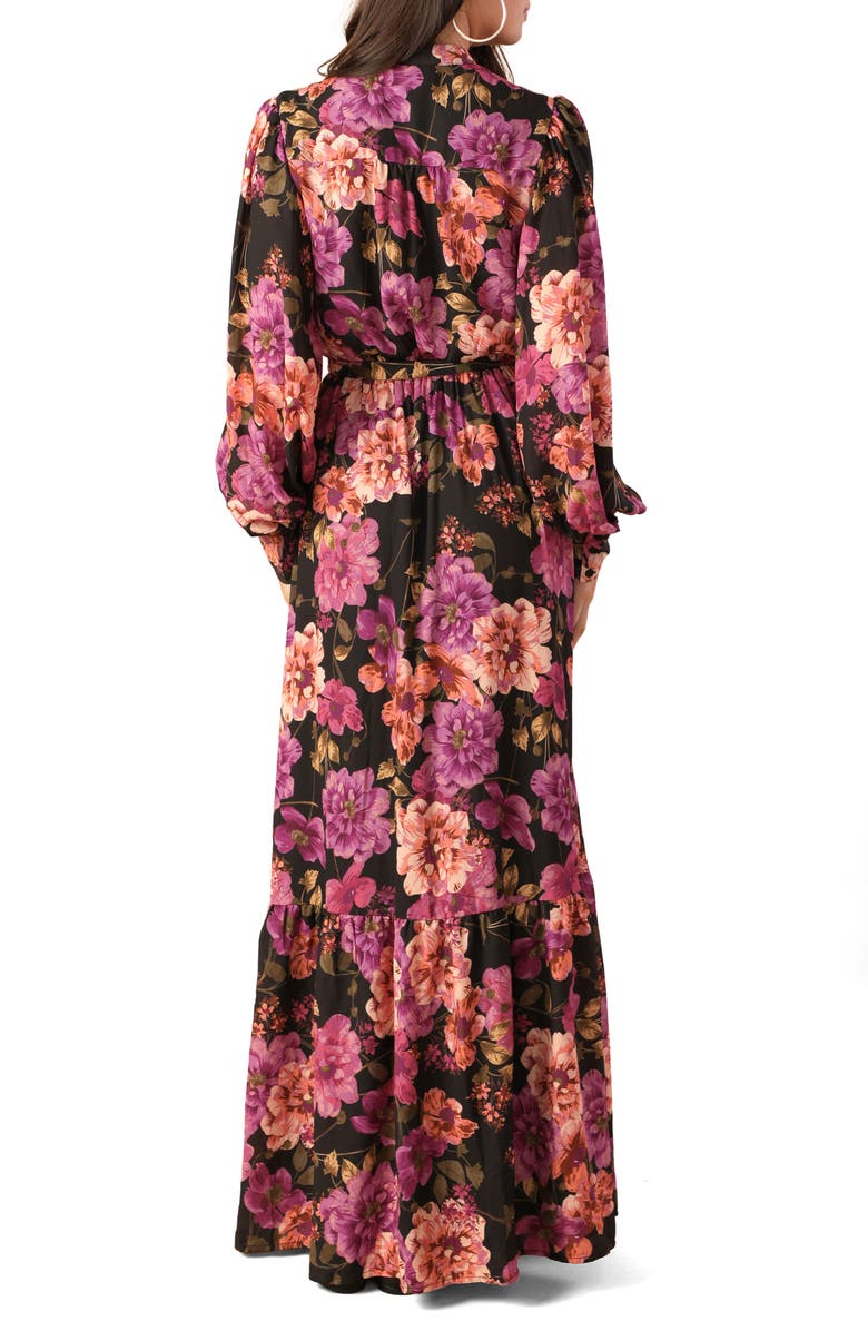 FLYING TOMATO Floral Long Sleeve Shirtdress, Alternate, color, 