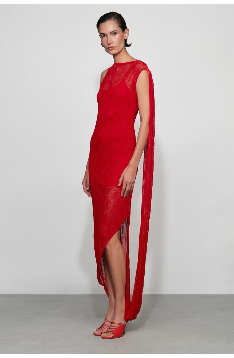 Et Ochs Lane Knit Midi Dress, Alternate, color, Tomato
