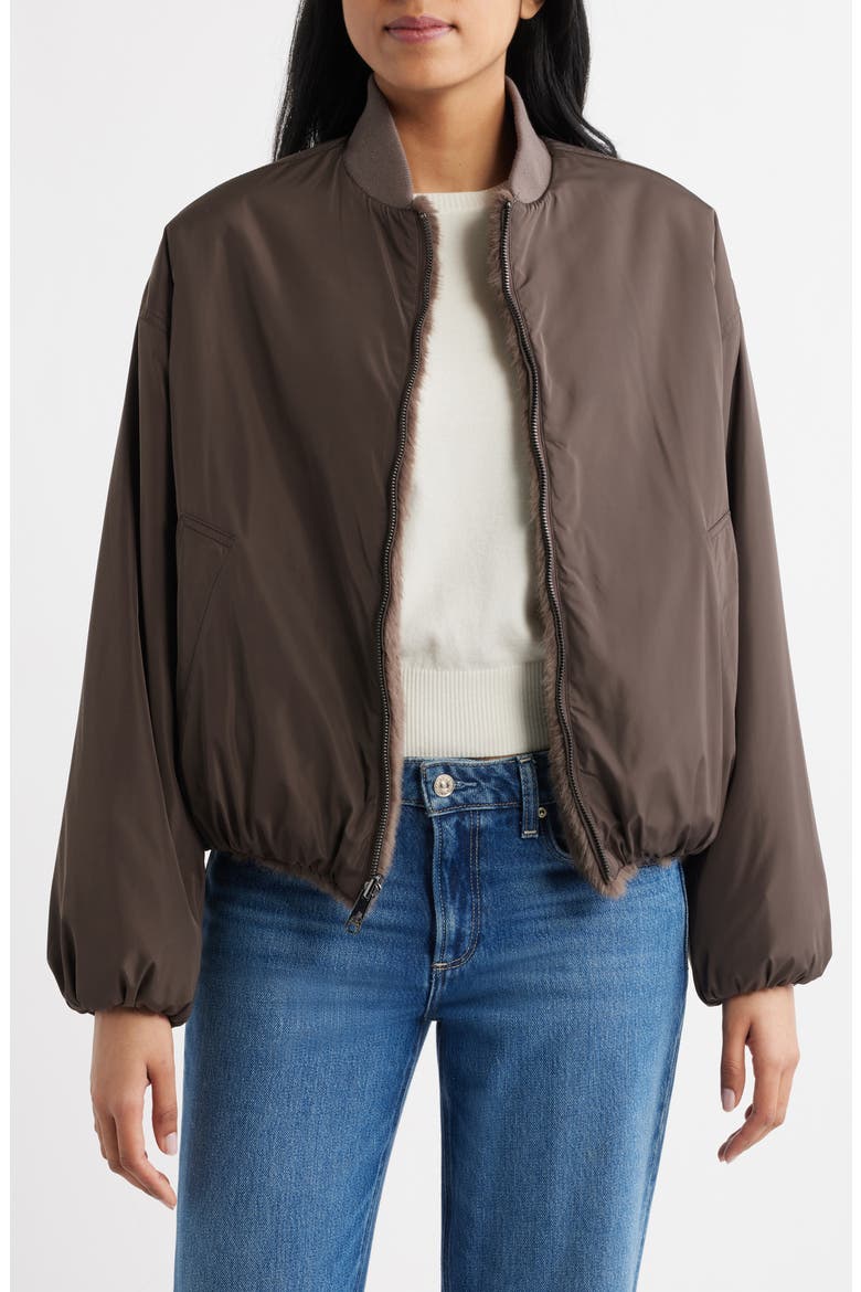 Reversible Bomber Jacket, Alternate, color, MINK
