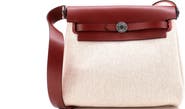 Pre-Owned Hermes Herbag Zip Toile and Leather 20