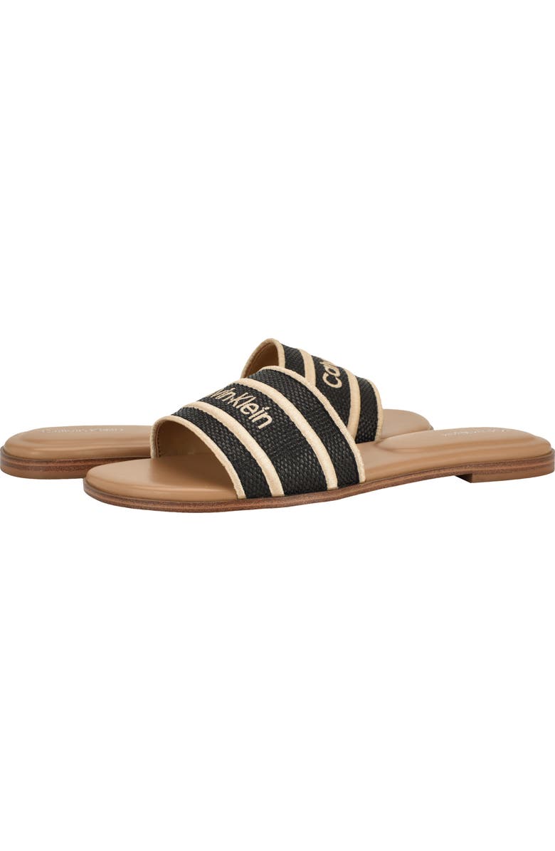 Calvin Klein Kendell Slide Sandal, Alternate, color, Black/ Natural