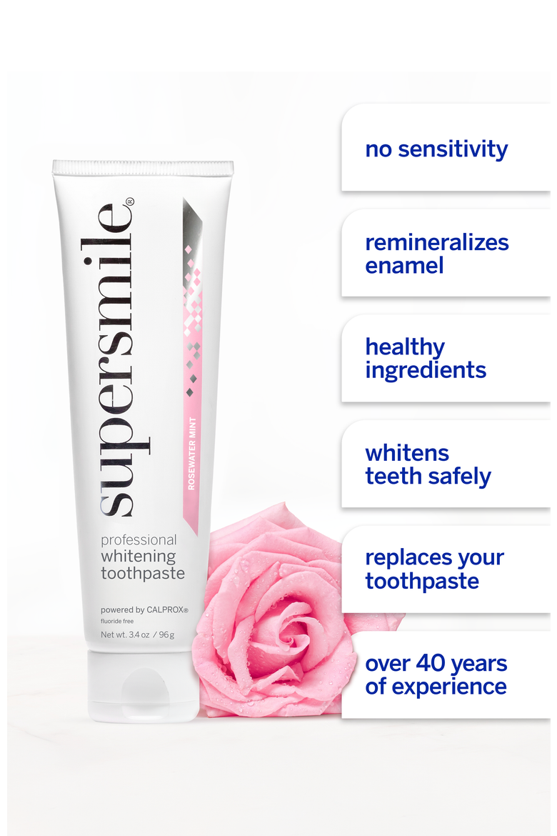 Fluoride Free Professional Whitening Toothpaste - Rosewater Mint, Alternate, color, White