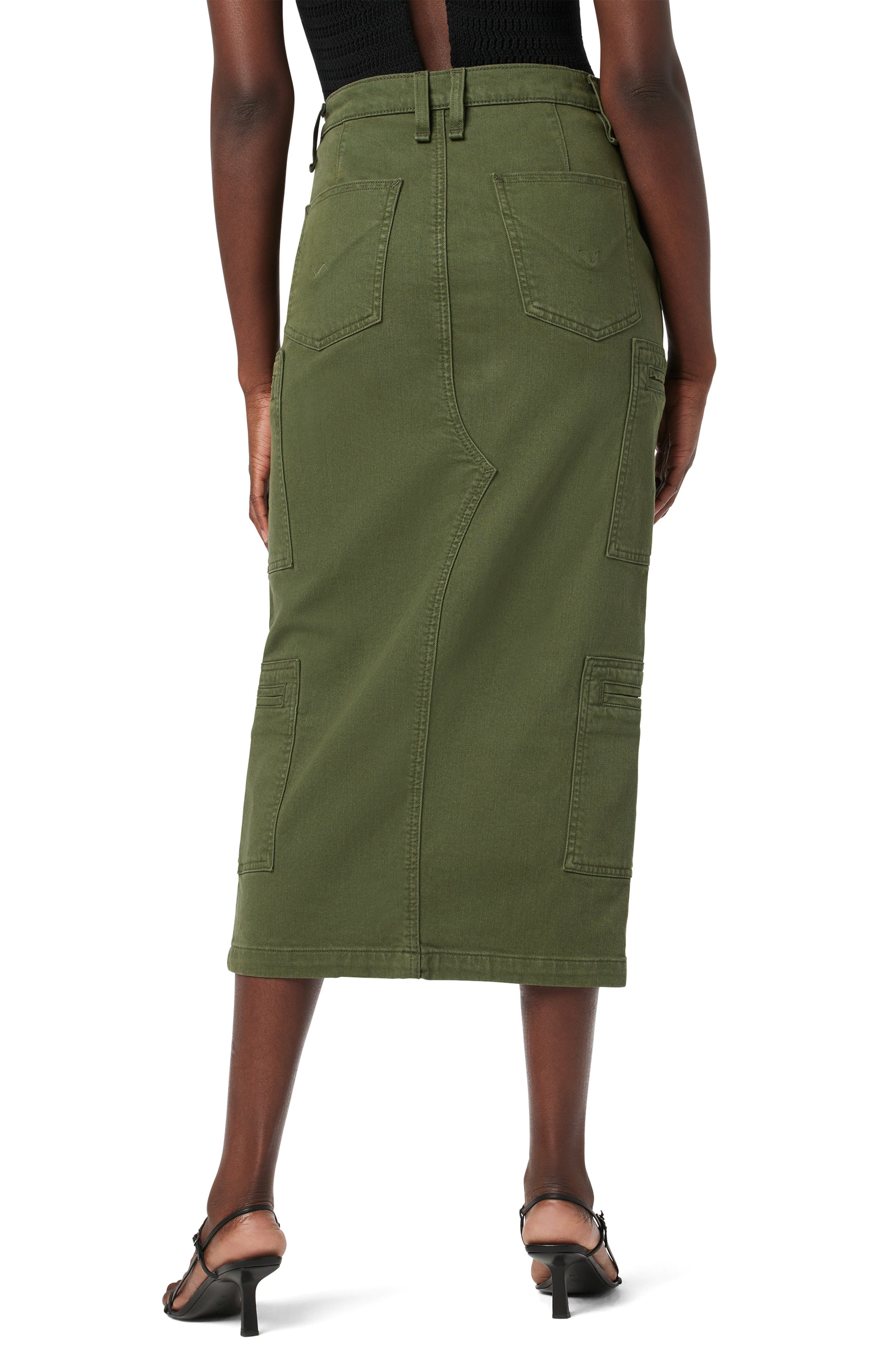 Reconstructed Denim Midi Skirt - image 2