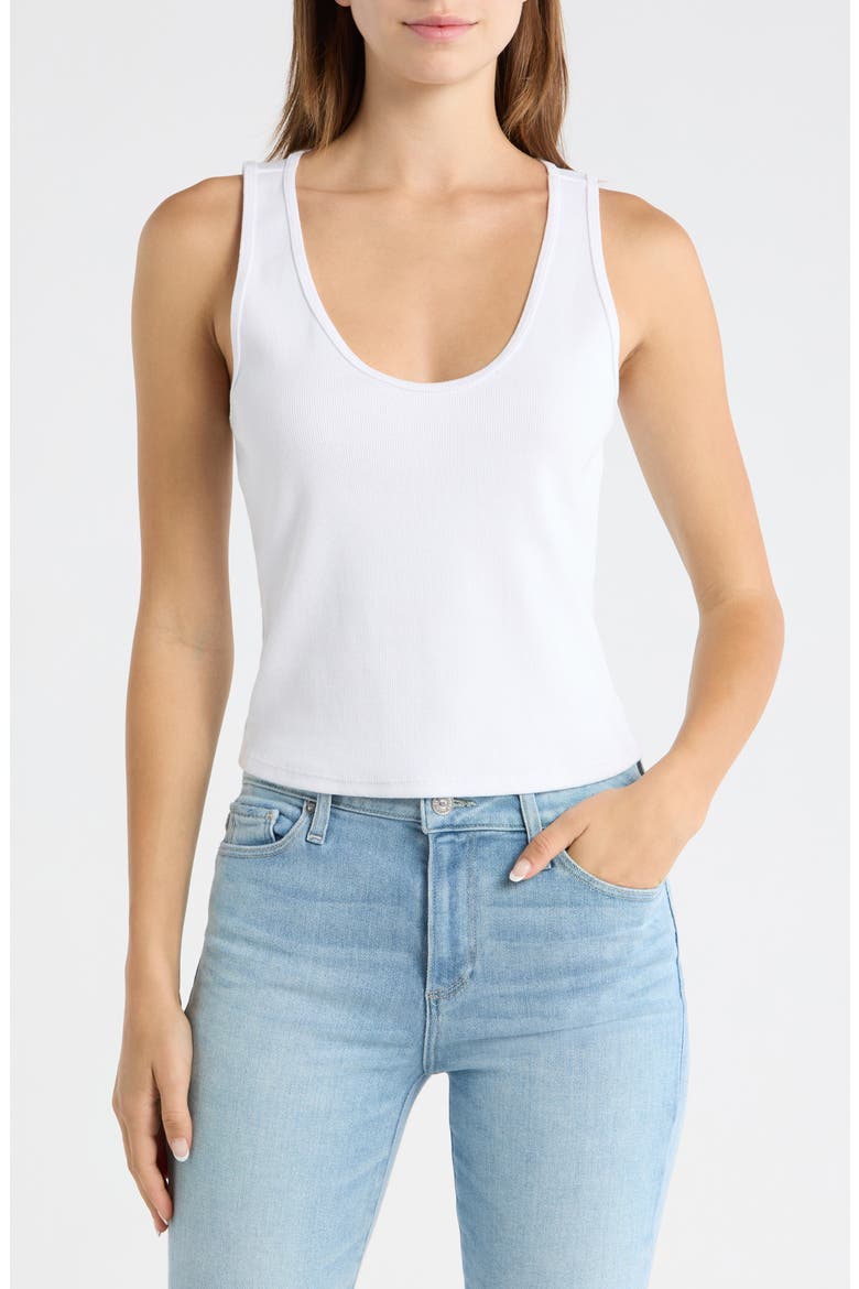 Bali Scoop Neck Tank, Main, color, WHITE