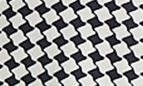 BRAVE + TRUE BRAVE+TRUE CARRINGTON HOUNDSTOOTH CHECK SATIN BUTTON-UP SHIRT