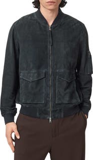 AllSaints Rokko Suede Bomber Jacket