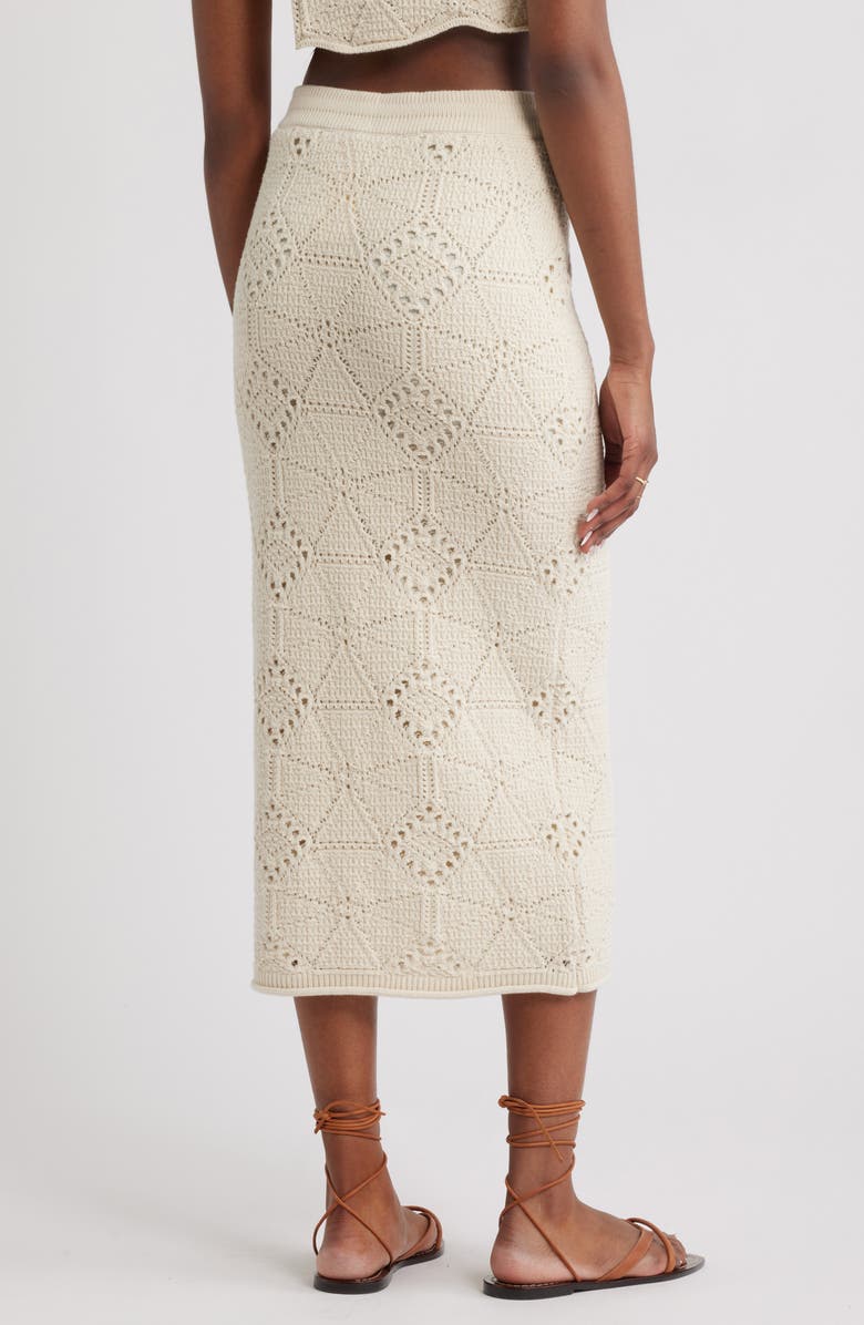 Treasure & Bond Crochet Midi Skirt, Alternate, color, Ivory Dove
