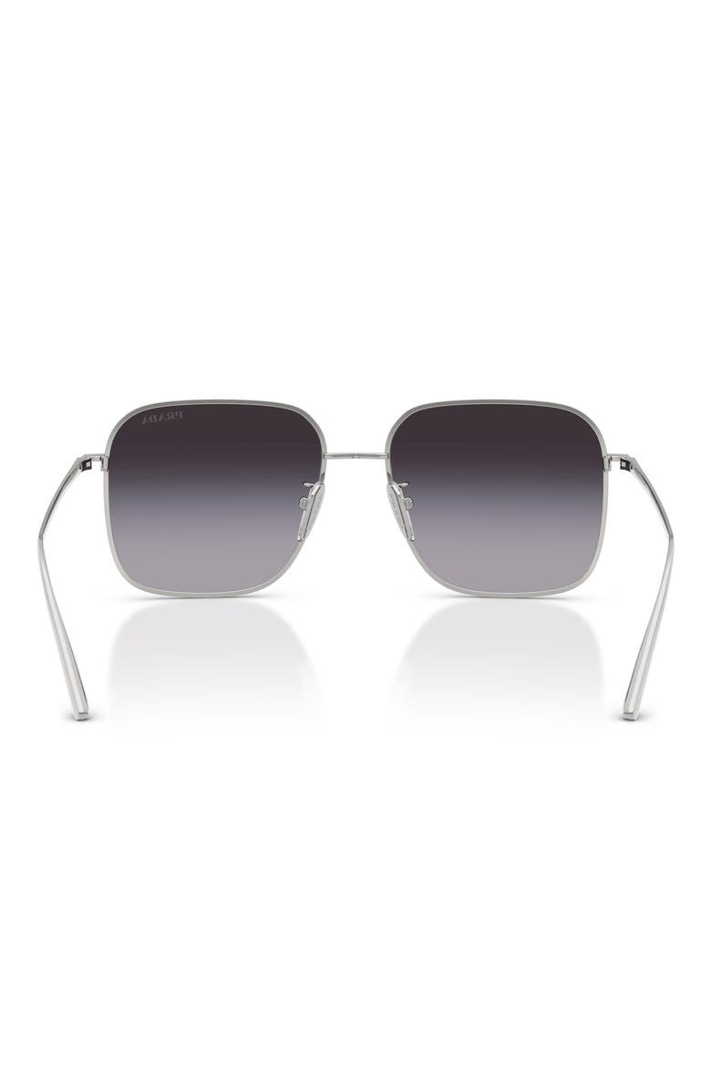 54mm Square Sunglasses, Alternate, color, SILVER / GREY GRADIENT