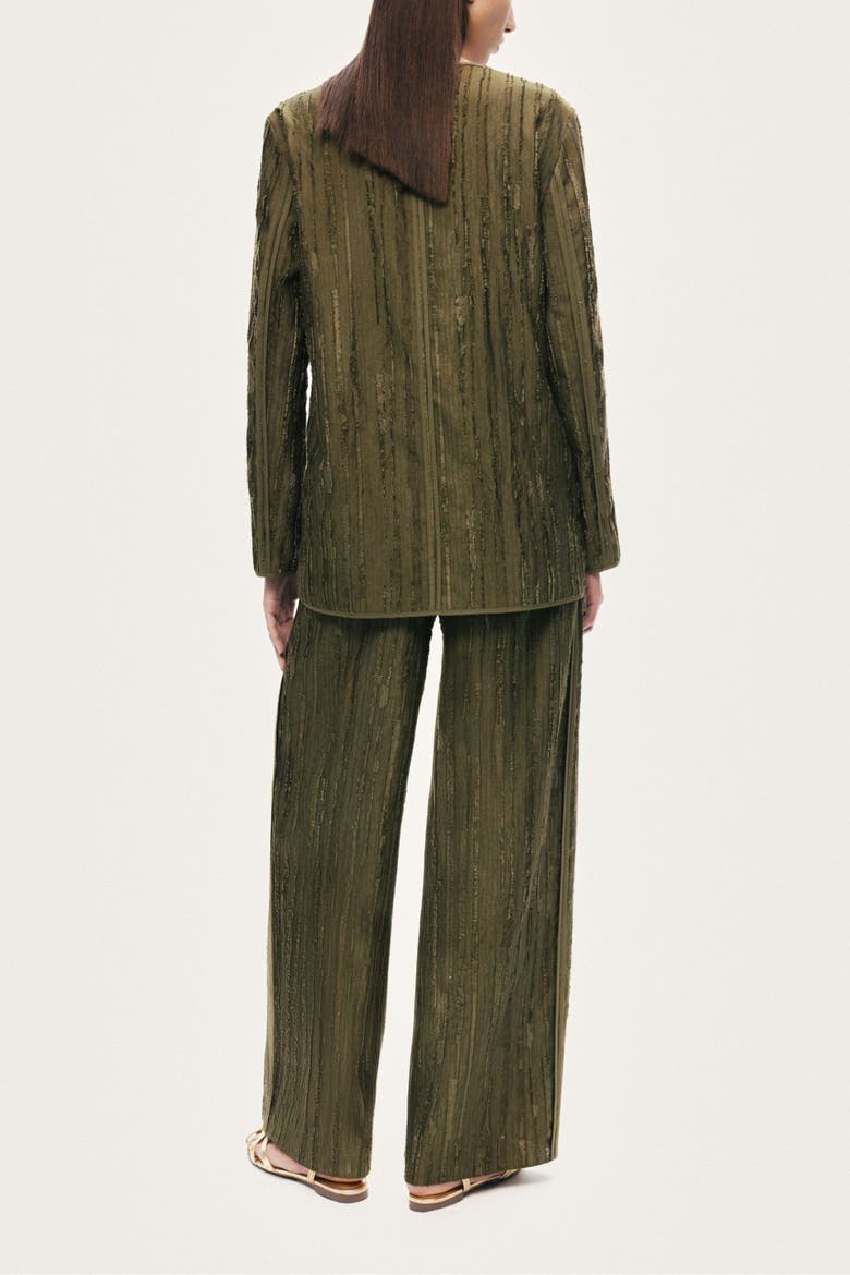 Textured Wide-Leg Pants, Alternate, color, Khaki