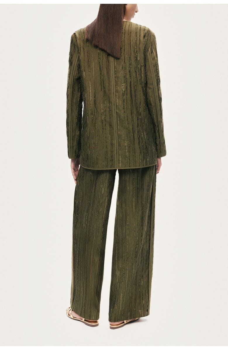 Nocturne Textured Wide-Leg Pants, Alternate, color, Khaki