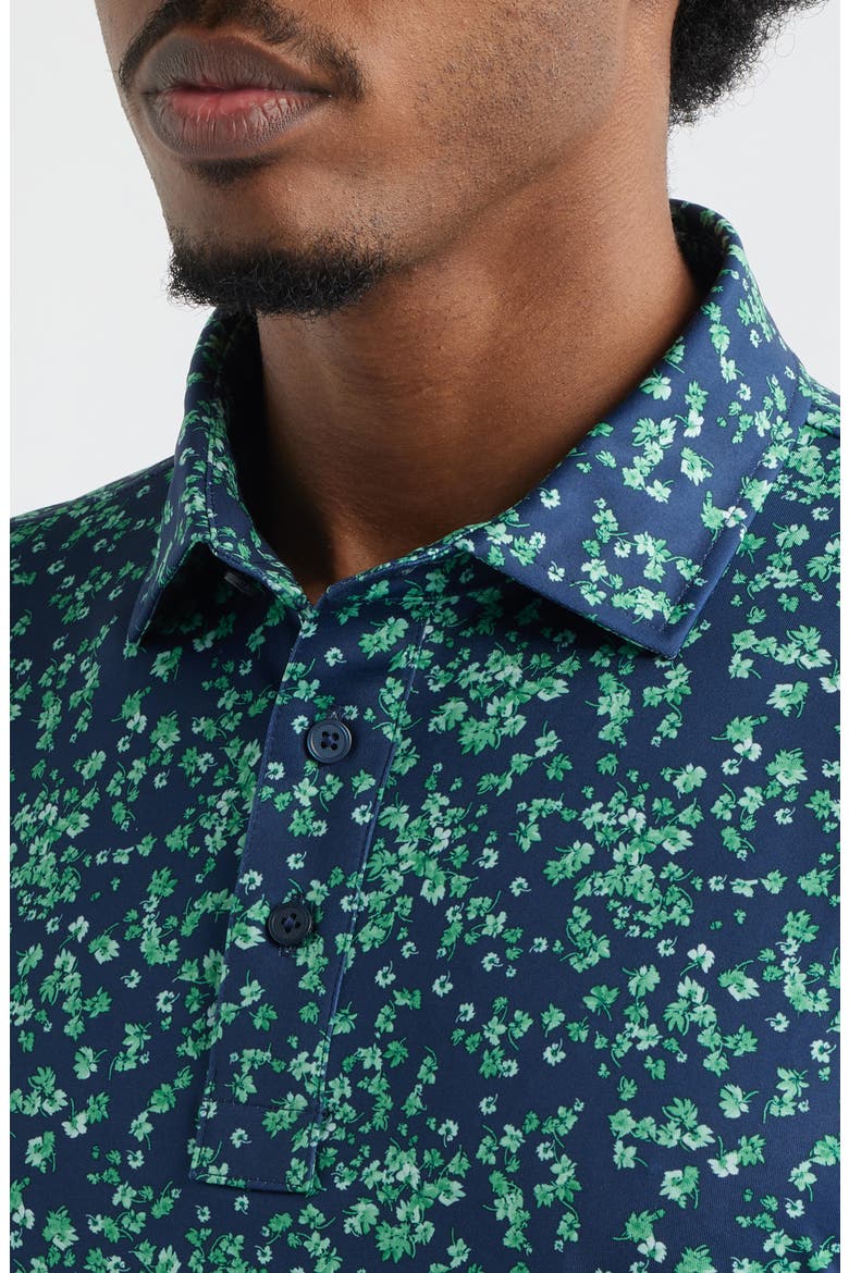 Ditsy Floral Tech Jersey Golf Polo, Alternate, color, CLOVER