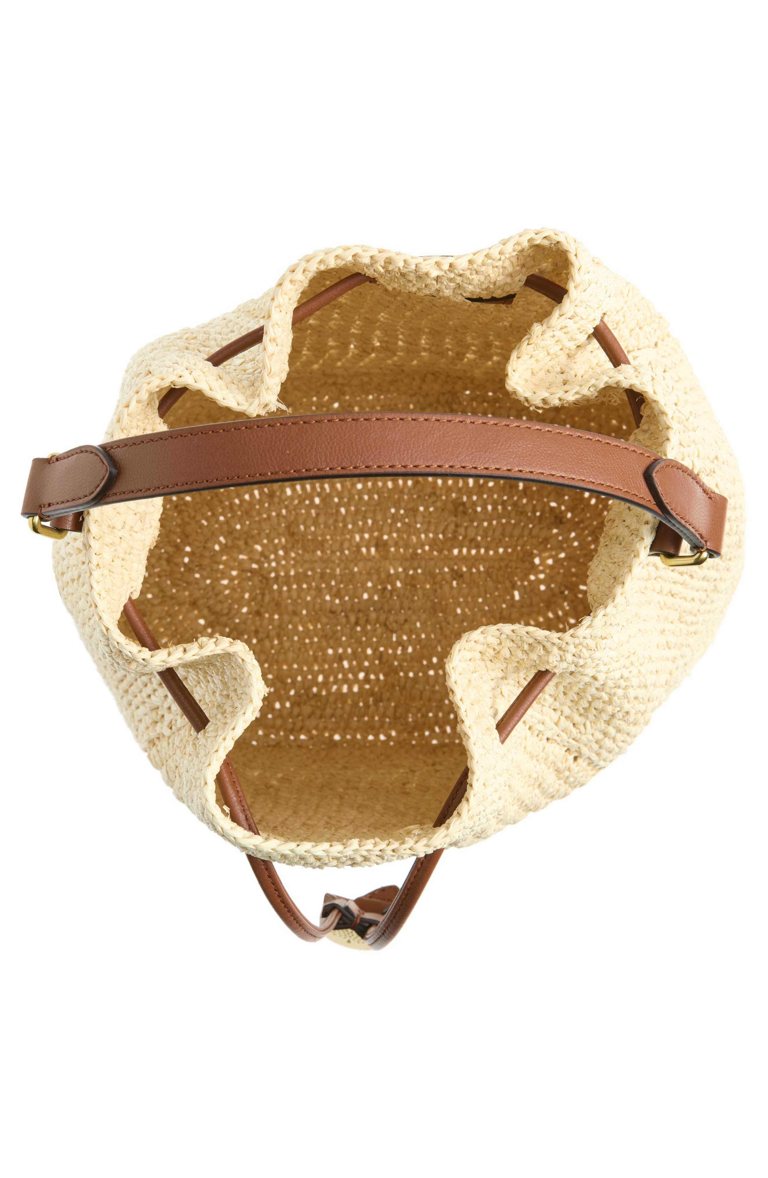 Mulberry Crochet Raffia Bucket Bag, Alternate, color, Natural