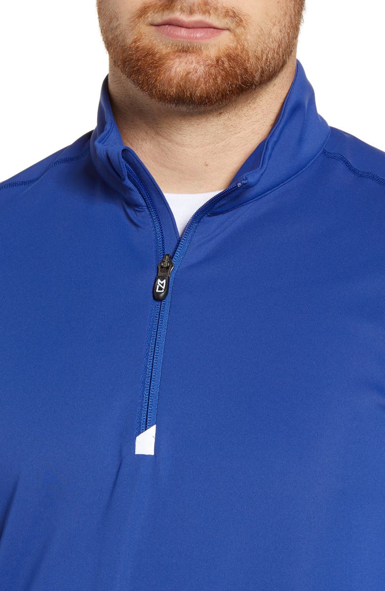 Cutter & Buck Traverse Stretch Quarter Zip Pullover, Alternate, color, Tour Blue