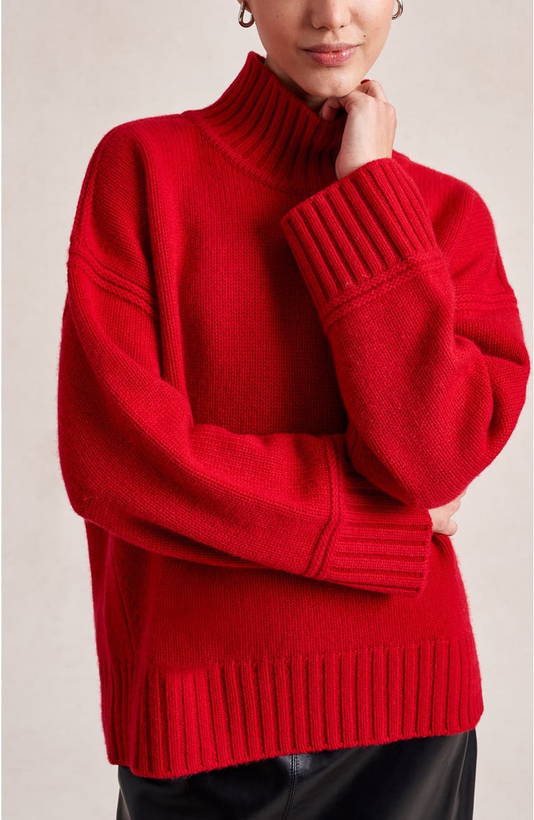 La Ligne Archie Turtleneck, Main, color, Dark Red