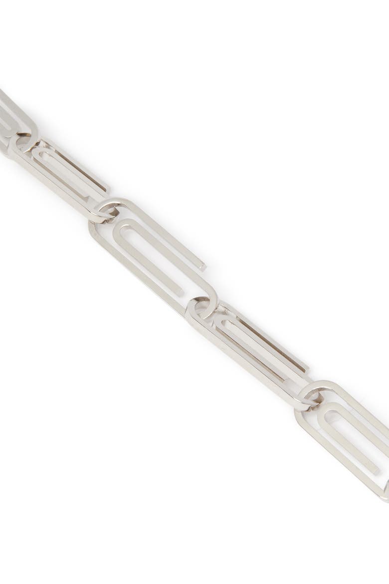 Men's Paperclip Chain Bracelet, Alternate, color, Silver