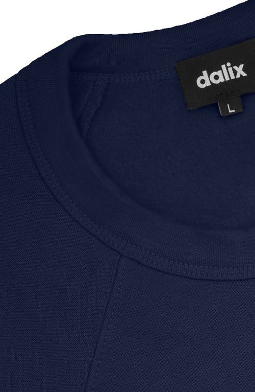 Dalix Cappuccino Fleece Sweatshirt In Navy Blue
