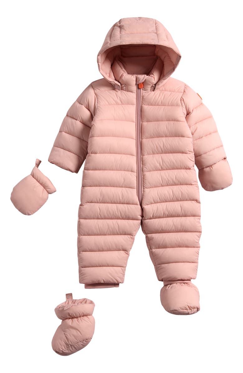 Save The Duck Storm Quilted Bunting, Main, color, Blush Pink