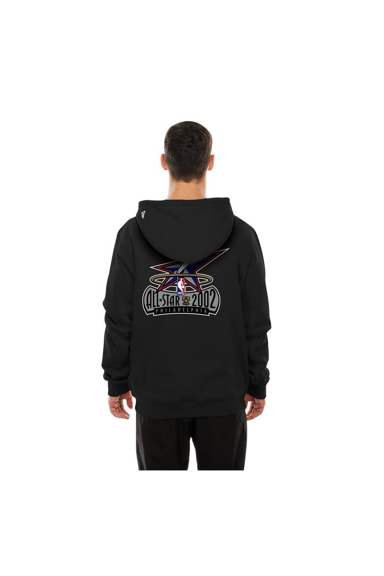 Men's New Era  Black Philadelphia 76ers Front Back Logo Hoodie, Alternate, color, Black