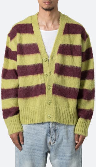 Nordstrom Long Mohair Cardigan Sweater Brown and Yellow One shops Size