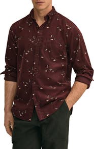 Brooks Brothers Mallard-Motif Corduroy Button-Down Sport Shirt