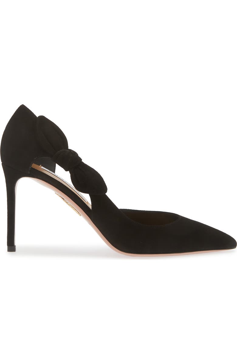 Aquazzura Very Bow Tie Pointed Toe Pump, Alternate, color,