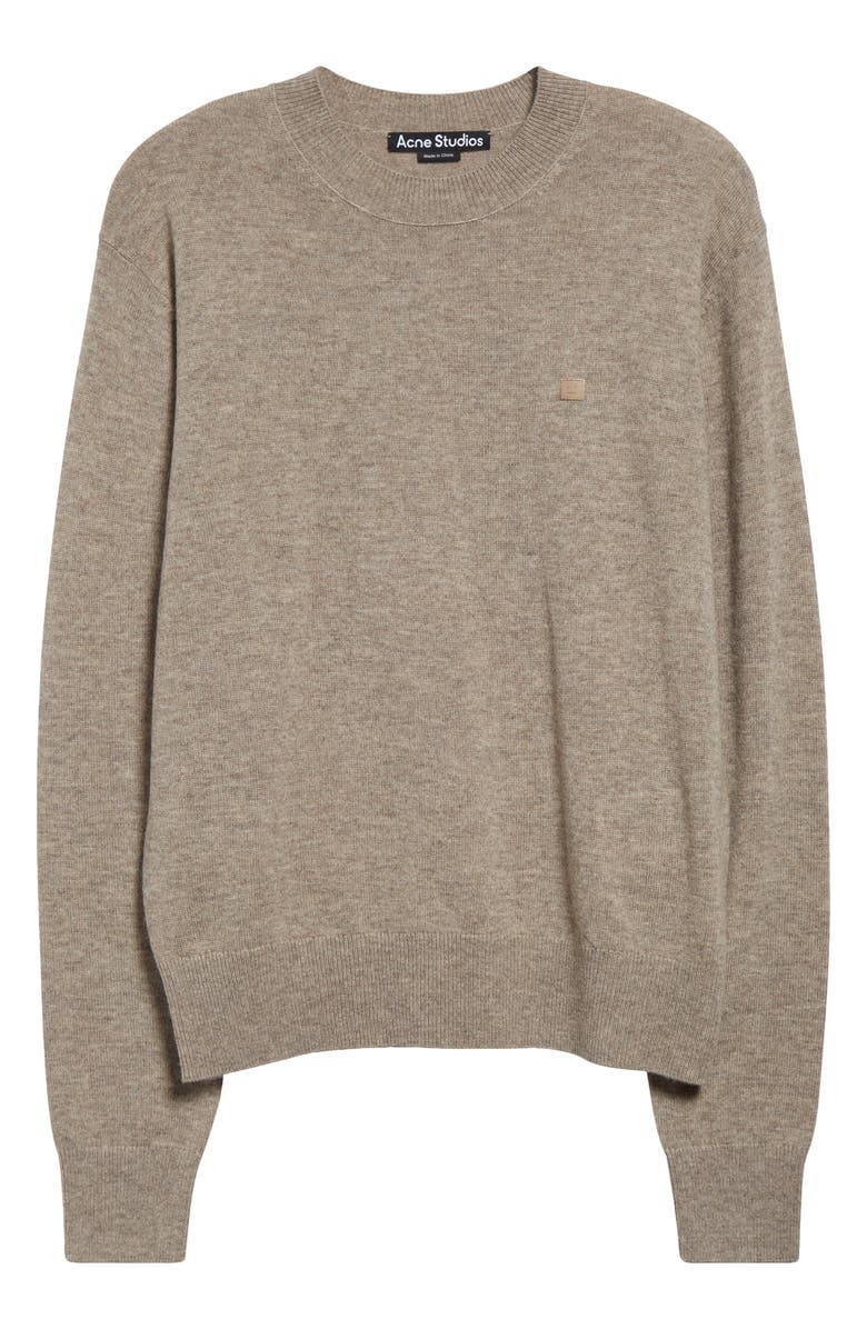 Acne Studios Wool & Yak Hair Sweater, Alternate, color, Greige Melange Drn