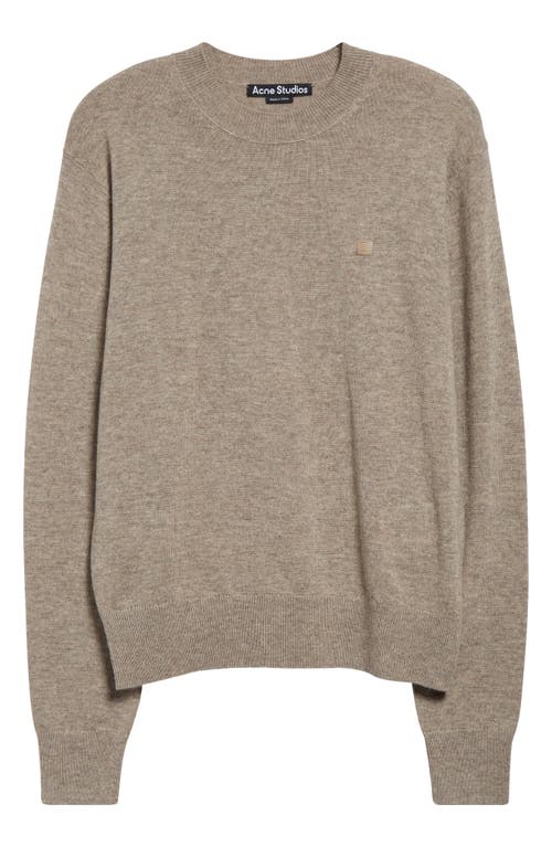 Acne Studios Wool & Yak Hair Sweater In Greige Melange Drn