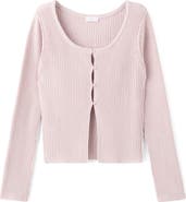 MANGO TEEN Cotton Blend Button-Up Cardigan