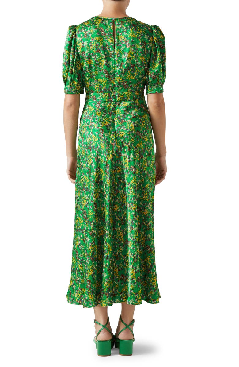 LK Bennett Jem Floral Puff Sleeve Maxi Dress, Alternate, color, 