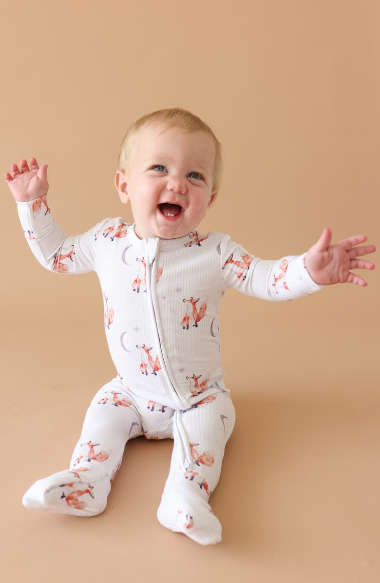 Posh Peanut Fennec Convertible Zip-Up Footie, Alternate, color, Beige