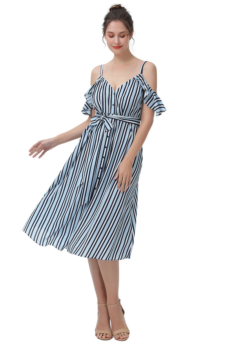 Kimi and Kai Hayley Cold Shoulder Maternity/Nursing Sundress, Alternate, color, 