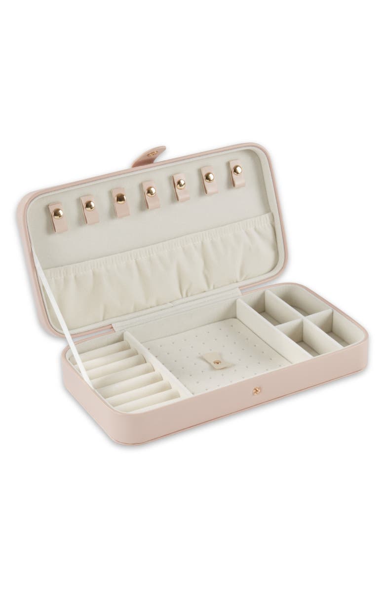 Bey-Berk Travel Jewlery Storage Case, Alternate, color, Pink