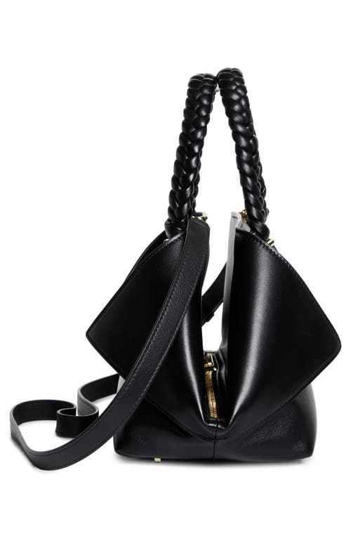 Ferragamo The Scarf Leather Top Handle Bag In Nero